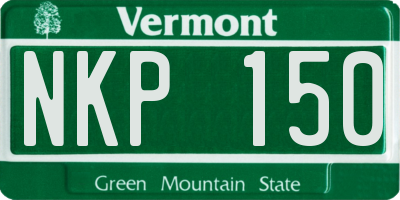 VT license plate NKP150