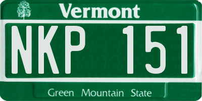 VT license plate NKP151