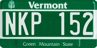 VT license plate NKP152