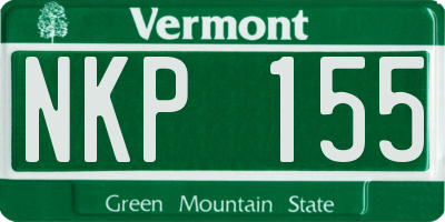 VT license plate NKP155