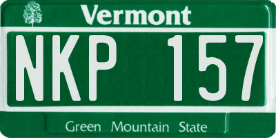 VT license plate NKP157