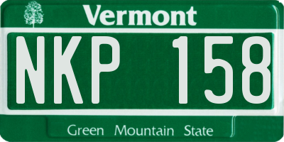 VT license plate NKP158