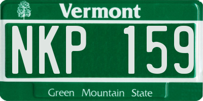 VT license plate NKP159