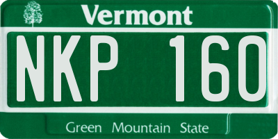 VT license plate NKP160