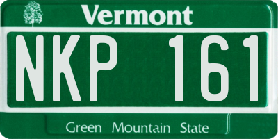 VT license plate NKP161