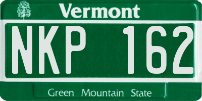 VT license plate NKP162