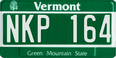 VT license plate NKP164