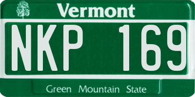 VT license plate NKP169