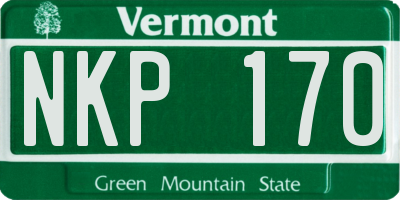 VT license plate NKP170