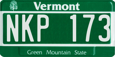 VT license plate NKP173