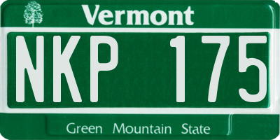 VT license plate NKP175