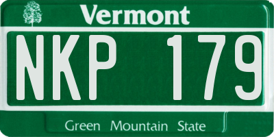 VT license plate NKP179