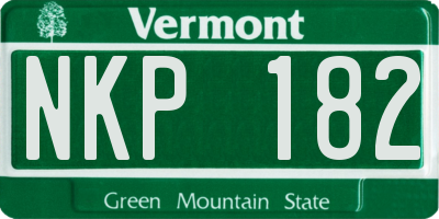 VT license plate NKP182