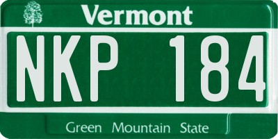 VT license plate NKP184