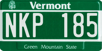 VT license plate NKP185