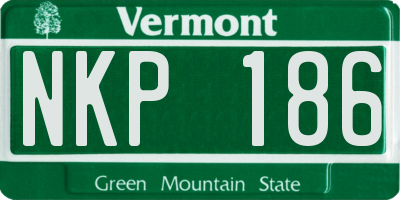 VT license plate NKP186