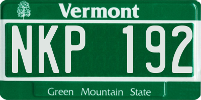 VT license plate NKP192