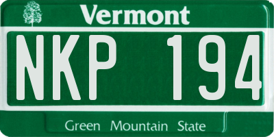 VT license plate NKP194