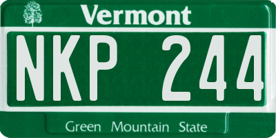 VT license plate NKP244