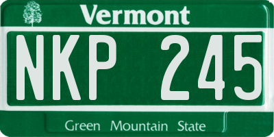 VT license plate NKP245