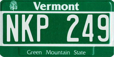 VT license plate NKP249