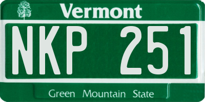 VT license plate NKP251