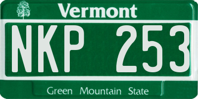VT license plate NKP253