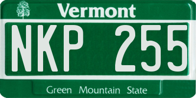 VT license plate NKP255