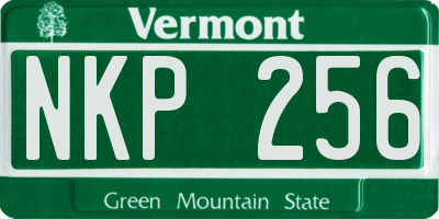 VT license plate NKP256