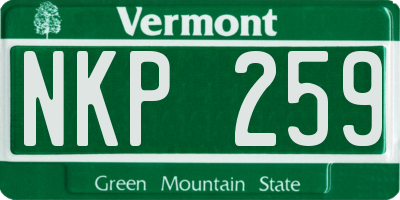 VT license plate NKP259