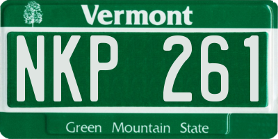 VT license plate NKP261