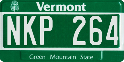VT license plate NKP264