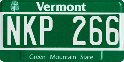 VT license plate NKP266