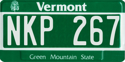 VT license plate NKP267