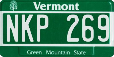 VT license plate NKP269