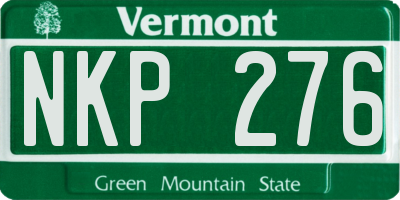 VT license plate NKP276