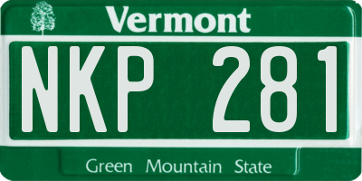 VT license plate NKP281