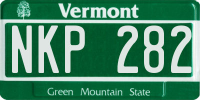 VT license plate NKP282