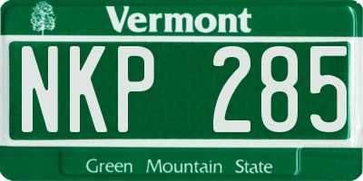 VT license plate NKP285
