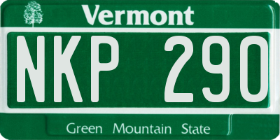 VT license plate NKP290