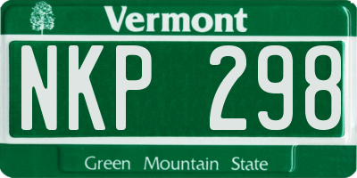 VT license plate NKP298