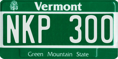 VT license plate NKP300