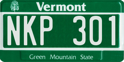 VT license plate NKP301