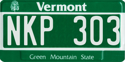 VT license plate NKP303