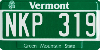 VT license plate NKP319