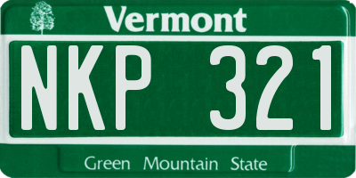 VT license plate NKP321