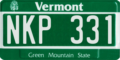 VT license plate NKP331