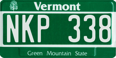 VT license plate NKP338
