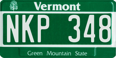 VT license plate NKP348