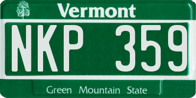 VT license plate NKP359